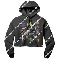 Its The Most Wonderful Time Of Year Outerwear! Bella Womens Crop Fleece Hoodie / Black S Apparel