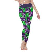 Oogie Boogie All-Over Print Womens High Waist Leggings | Side Stitch Closure 2Xl / White