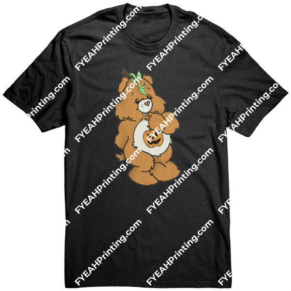 Pumpkin Bear District Mens Shirt / Black S Apparel
