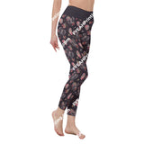 Ribcage Floral All-Over Print Womens High Waist Leggings | Side Stitch Closure