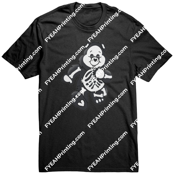 Skeleton Bear District Mens Shirt / Black S Apparel