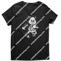 Skeleton Bear District Womens Shirt / Jet Black S Apparel