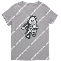 Skeleton Bear District Womens Shirt / Silver S Apparel