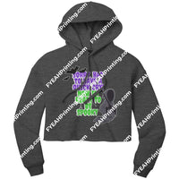 Sorry Had To Have A Quick Cry Now Im Ready Be Spooky (6 Cuts!) Bella Womens Crop Fleece Hoodie /