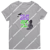 Sorry Had To Have A Quick Cry Now Im Ready Be Spooky (6 Cuts!) District Womens Shirt / Silver Xs