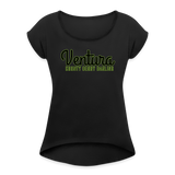 Ventura County Derby Darlins Women's Roll Cuff T-Shirt - black