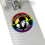 Ventura County Derby Darlins Pride Kiss-Cut Stickers
