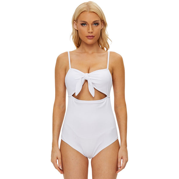 Design Your Own! Knot Front One-Piece Swimsuit Up to 5X!