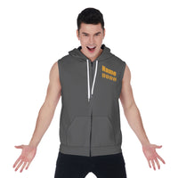 HARD Roller Derby Banshees Men's Zipper-Up Sleeveless Hoodie