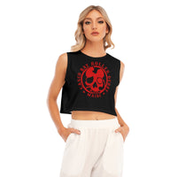 Casco Bay Roller Derby All-Over Print Women's Sleeveless Cropped Top