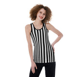 Women's Back Cut Out Tank Referee Top | Microfiber Fabric