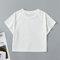 Eco-friendly  All-Over Print Cropped Raglan T-shirt