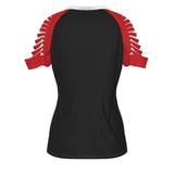 Casco Bay Roller Derby All-Over Print Women's Ripped T-Shirt