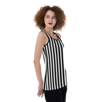 Women's Back Cut Out Tank Referee Top | Microfiber Fabric
