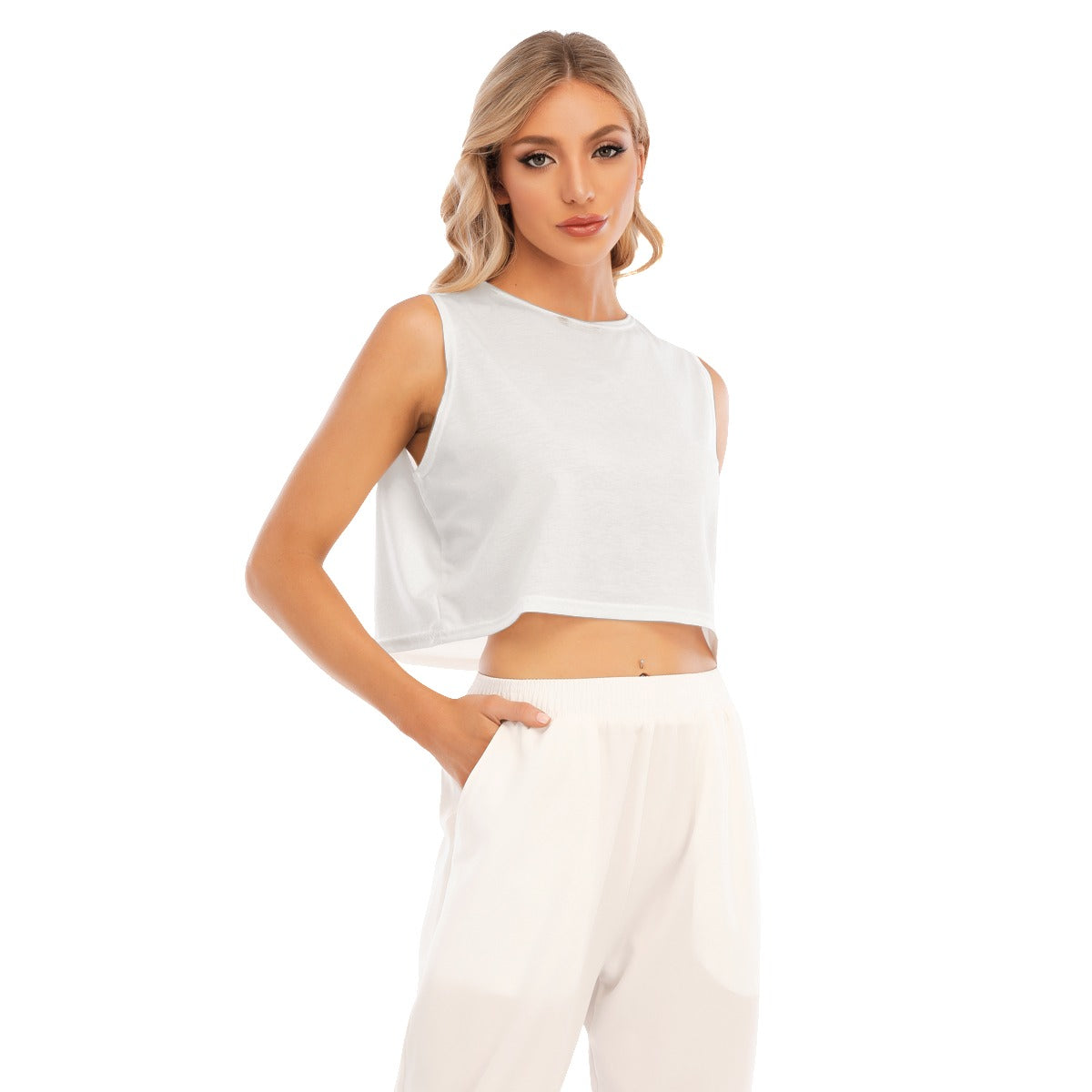 All-Over Print Women's Sleeveless Cropped Top – FYEAH Printing