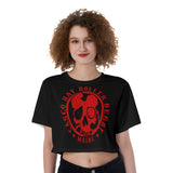 Casco Bay Roller Derby All-Over Print Cropped T-Shirt