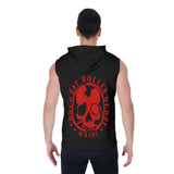 Casco Bay Roller Derby All-Over Print Men's Zipper-Up Sleeveless Hoodie