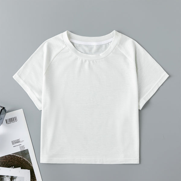 Eco-friendly  All-Over Print Cropped Raglan T-shirt