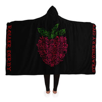 Strawberry City Roller Derby Hooded Blanket