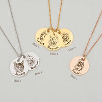 Pet Portrait Name Necklace