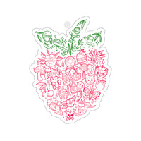 Strawberry City Roller Derby Kiss-Cut Stickers