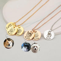 Pet Portrait Name Necklace