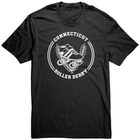 Connecticut Roller Derby Tees White Logo (5 Cuts!)