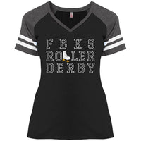 Fairbanks Roller Derby Ladies' Game V-Neck T-Shirt