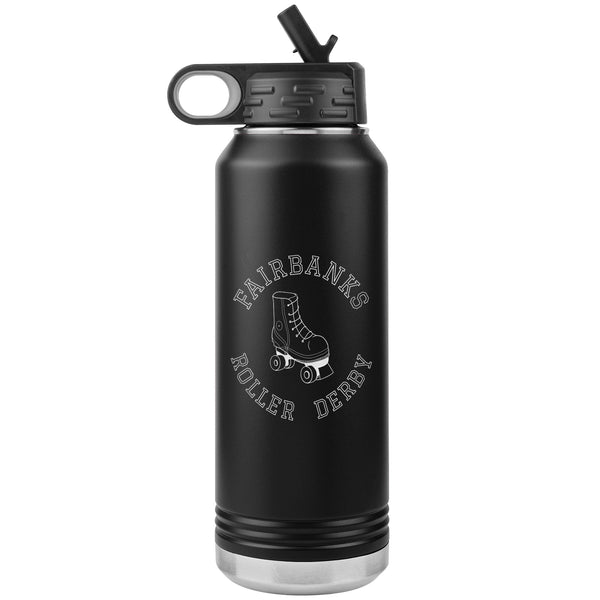 Fairbanks Round Logo Roller Derby 32oz Water Bottle