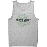 Silicon Valley Roller Derby Tanks Black Circuit Logo (6 Cuts!)