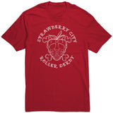 Strawberry City Roller Derby White Logo Tees (5 Cuts)