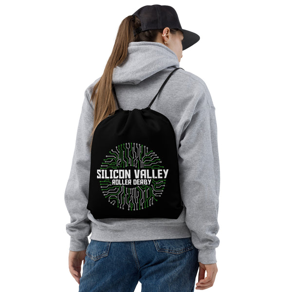 Silicon Valley Roller Derby Drawstring bag