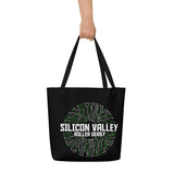 Silicon Valley Roller Derby All-Over Print Large Tote Bag