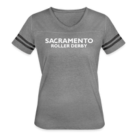 Sacramento Roller Derby Vintage Sport T-Shirt - heather gray/charcoal