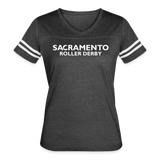 Sacramento Roller Derby Vintage Sport T-Shirt - vintage smoke/white