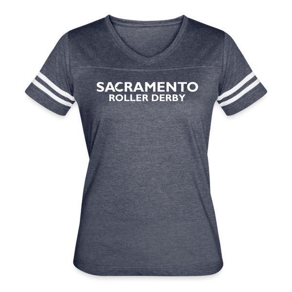 Sacramento Roller Derby Vintage Sport T-Shirt - vintage navy/white