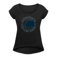 Sacramento Roller Derby Women's Roll Cuff T-Shirt - black