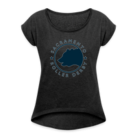 Sacramento Roller Derby Women's Roll Cuff T-Shirt - heather black