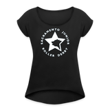 Sacramento Junior Roller Derby Women's Roll Cuff T-Shirt - black
