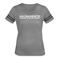 Sacramento Junior Roller Derby Women’s Vintage Sport T-Shirt - heather gray/charcoal