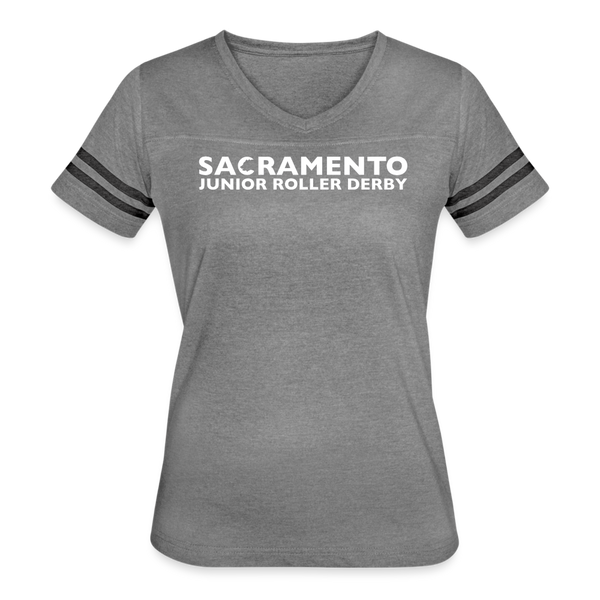 Sacramento Junior Roller Derby Women’s Vintage Sport T-Shirt - heather gray/charcoal