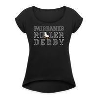 Fairbanks Roller Derby Roll Cuff T-Shirt - black