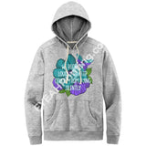 We Recover Loudly Recycled Fleece Hoodie District Mens Re-Fleece / Light Heather Grey S Apparel