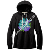We Recover Loudly Recycled Fleece Hoodie District Womens Re-Fleece / Black S Apparel