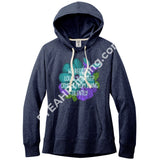 We Recover Loudly Recycled Fleece Hoodie District Womens Re-Fleece / Heathered Navy S Apparel