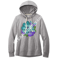 We Recover Loudly Recycled Fleece Hoodie District Womens Re-Fleece / Light Heather Grey S Apparel