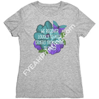 We Recover Loudly Tee Next Level Womens Triblend Shirt / Premium Heather S Apparel